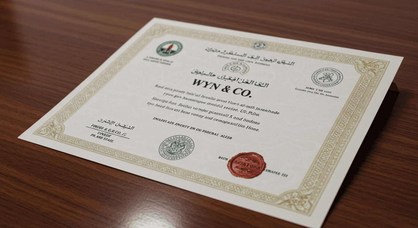 Business License Certificate