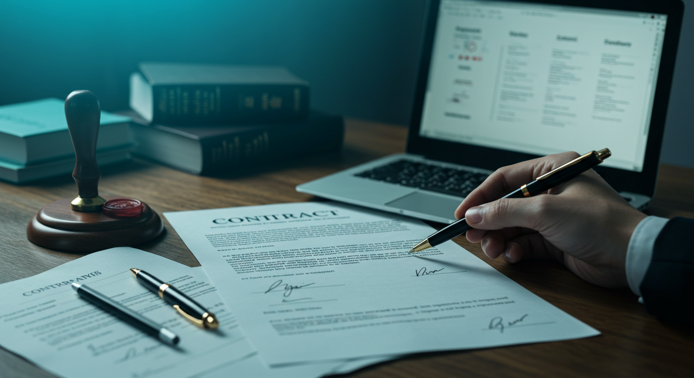 Contract Drafting & Review illustration